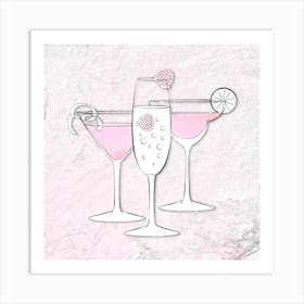 Pink Drinks Art Print