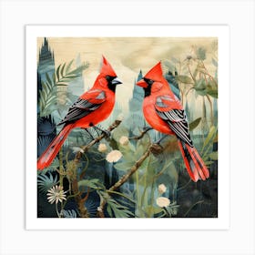 Bird In Nature Cardinal 2 Art Print