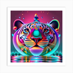 Psychedelic Tiger Art Print