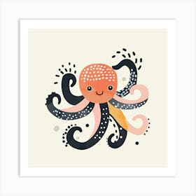 Charming Illustration Octopus 1 Art Print