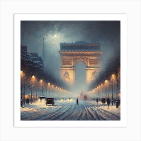 Paris At Night Art Print Art Print