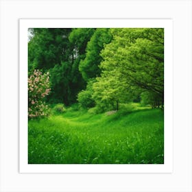 Green Forest 3 Art Print