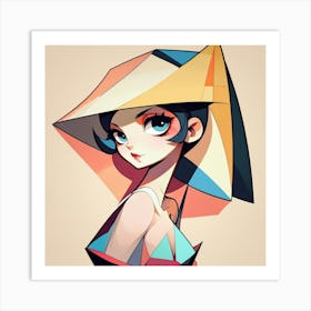 Cubism Art, Girl Art Print