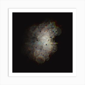 Abstract Circles On A Black Background Art Print