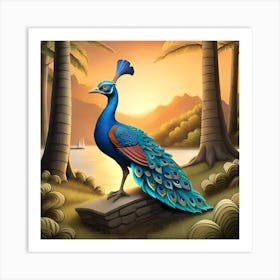 Peacock Art Print