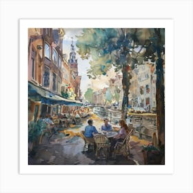 Teentempo Water Color In Style Of John Singer Sargent Modern Art Print