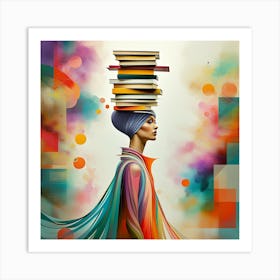 Intellectual Elegance in Surreal Artistic Form Art Print