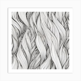 Wavy Hair Art Print