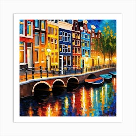 Amsterdam At Night 7 Art Print