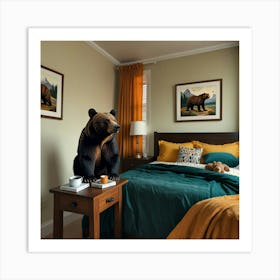 Leonardo Lightning Animals In My Room Bear Art 0 Art Print