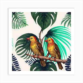 Birds On A Branch 1 Art Print