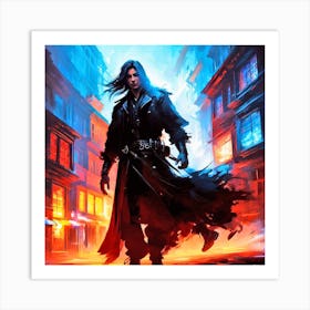 Man In A Black Coat Art Print