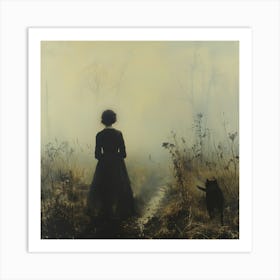 'The Woman In The Fog' Art Print