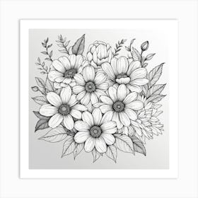 Bouquet Of Flowers Art Print