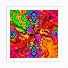 Psychedelic Abstract Painting Art Print