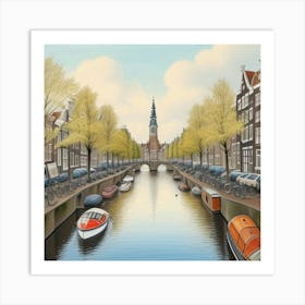 Amsterdam Canal 10 Art Print