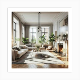 Modern Living Room 3 Art Print