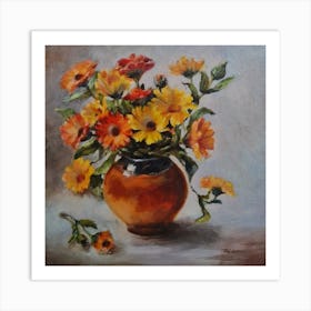 Calendulas Art Print