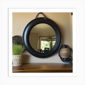 Round Mirror Art Print