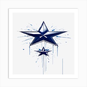 Blue Star Art Print