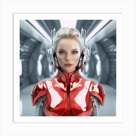 Futuristic Woman Art Print