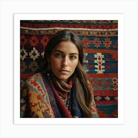 Portrait Perfect Kilim Art 1 Art Print