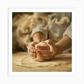 Hands Of A Baker Art Print