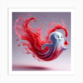 Ghost In Blood 4 Art Print