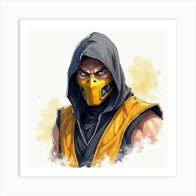 Mortal Kombat Ninja Fighter Concept Art (595) Art Print