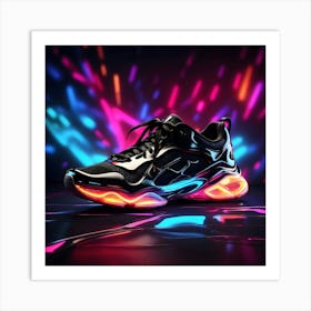 Neon Sneakers 3 Art Print