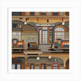 Train Station 1 Art Print