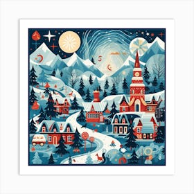 Christmas Village 23 Art Print