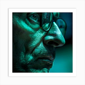 Portrait Of A Man With Glasses 5 Art Print