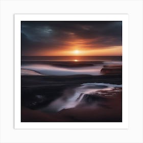 Sunset At The Beach Art Print