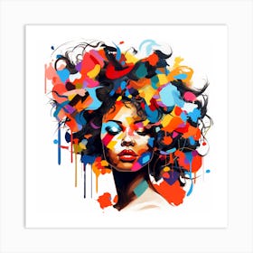 Afro Girl 27 Art Print