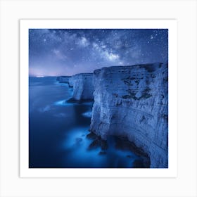 Milky Over The Cliffs Art Print