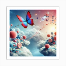 Butterfly In The Sky 11 Art Print