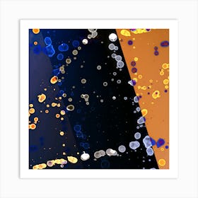 Abstraction Blue And Orange Art Print