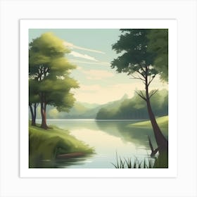 Landscape Painting 243 Art Print