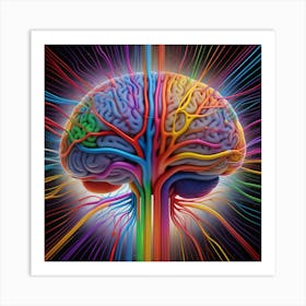 Colorful Brain 25 Art Print