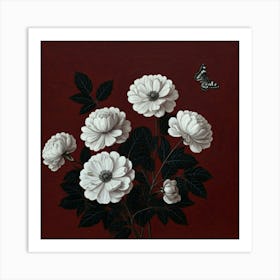 White Peonies 1 Art Print