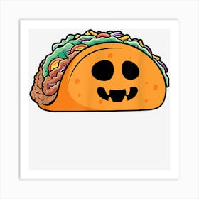 Taco Jack O Lantern Scary Face Halloween Costumes For Family Art Print