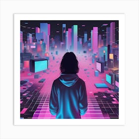 Futuristic City 1 Art Print