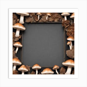 Frame With Mushrooms 2 Art Print