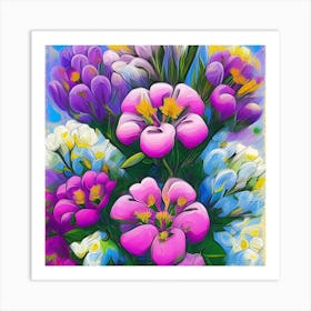 Alstroemeria Flowers 8 Art Print