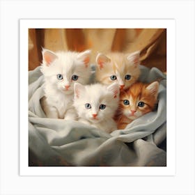 Four Kittens Art Print