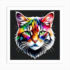 Colorful Cat 4 Art Print