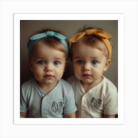 Two Babies Art Print