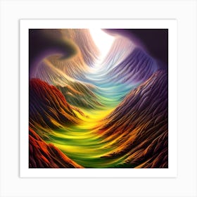 Rainbow Landscape Art Print