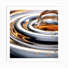 Swirling Liquid Art Print